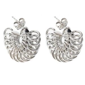 Bottega Veneta  Silver Spiral Earrings